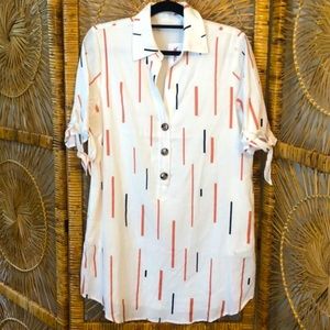 Lush - Tunic Cover Up Mini Dress with Pockets